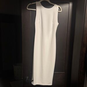 Lulus Elegant White midi Sleeveless Dress